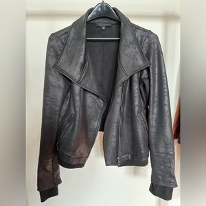 Dance & Marvel Black Faux Leather Moto Jacket